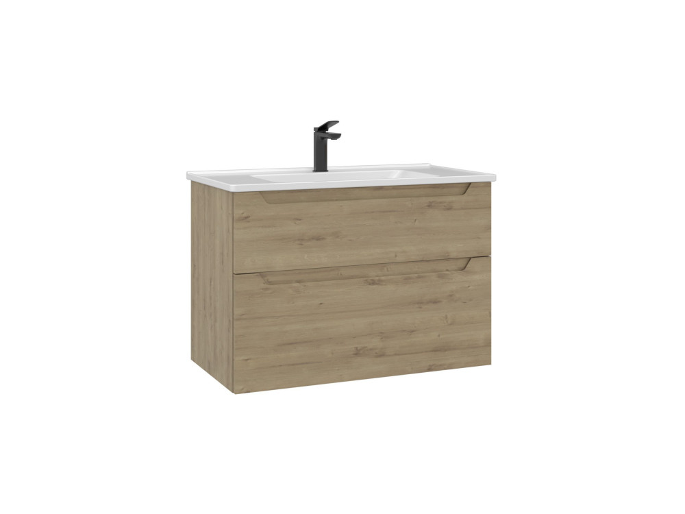 Mueble para lavabo «Messina 85 v2» - 85 x 45 x 55 cm - Roble