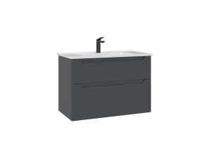 Mueble para lavabo «Messina 85 v2» - 85 x 45 x 55 cm - Antracita mate