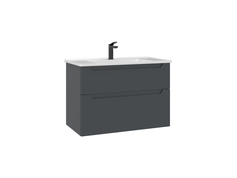 Mueble para lavabo «Messina 85 v2» - 85 x 45 x 55 cm - Antracita mate