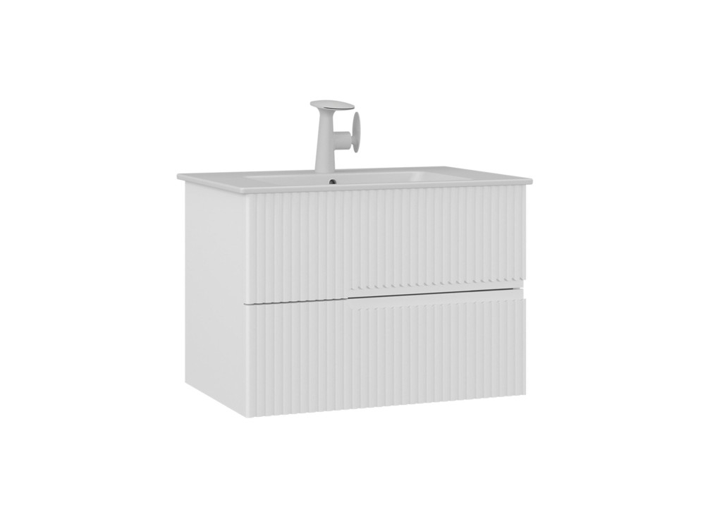 Mueble para lavabo «Moonlight 70 v2» - 71 x 51 x 51 cm - Blanco mate