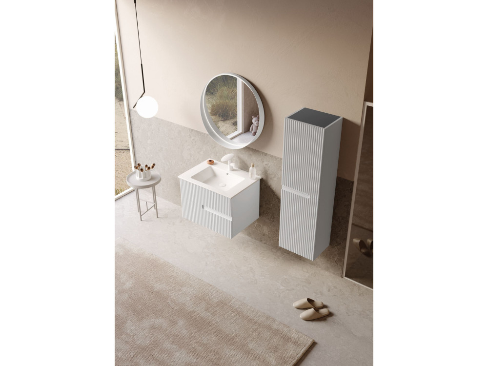 Mueble para lavabo «Moonlight 70 v2» - 71 x 51 x 51 cm - Blanco mate