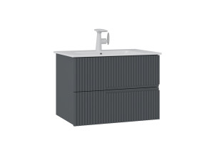 Mueble para lavabo «Moonlight 70 v2» - 71 x 51 x 51 cm - Antracita mate