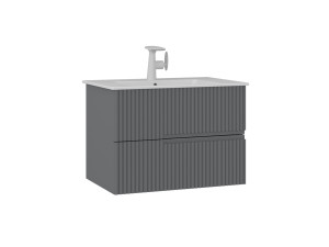 Mueble para lavabo «Moonlight 70 v2» - 71 x 51 x 51 cm - Gris mate