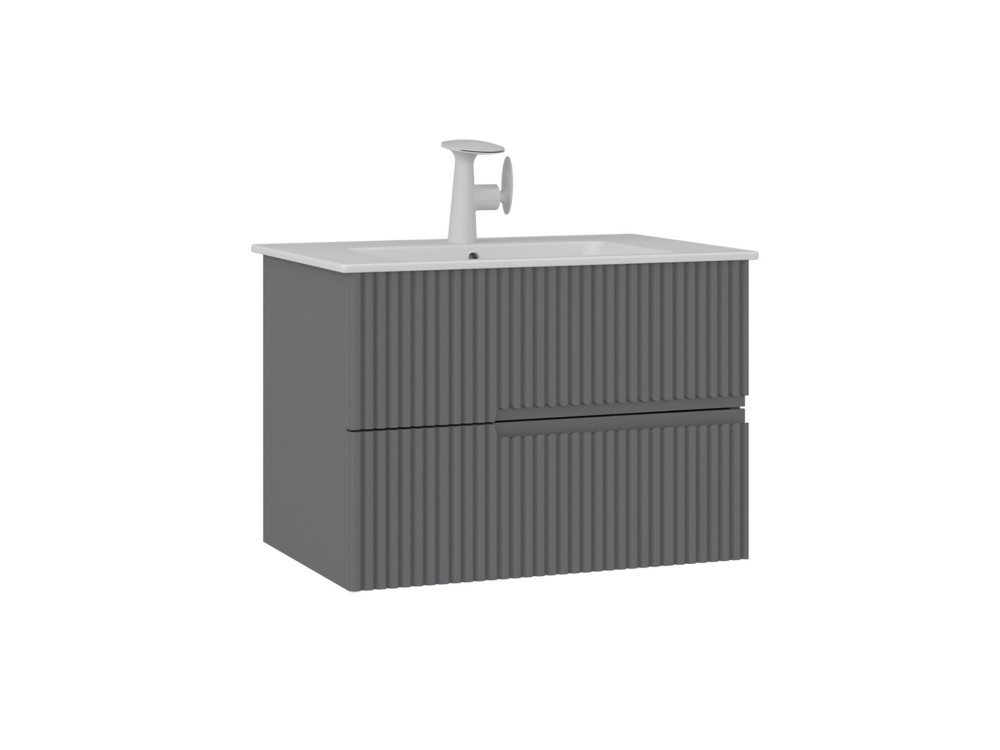 Mueble para lavabo «Moonlight 70 v2» - 71 x 51 x 51 cm - Gris mate