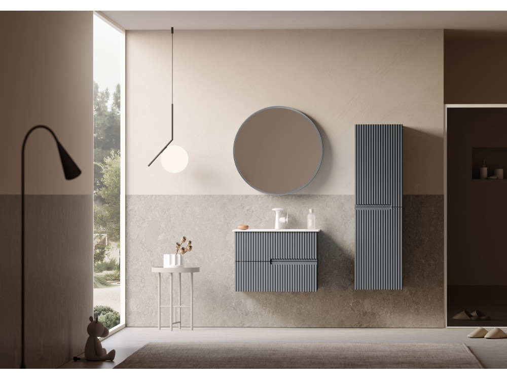 Mueble para lavabo «Moonlight 70 v2» - 71 x 51 x 51 cm - Gris mate