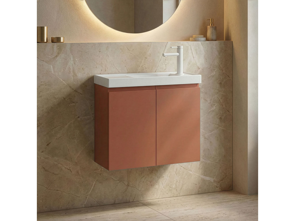 Mueble para lavabo «Ferla 60» - 60 x 22 x 50 cm - Canela mate