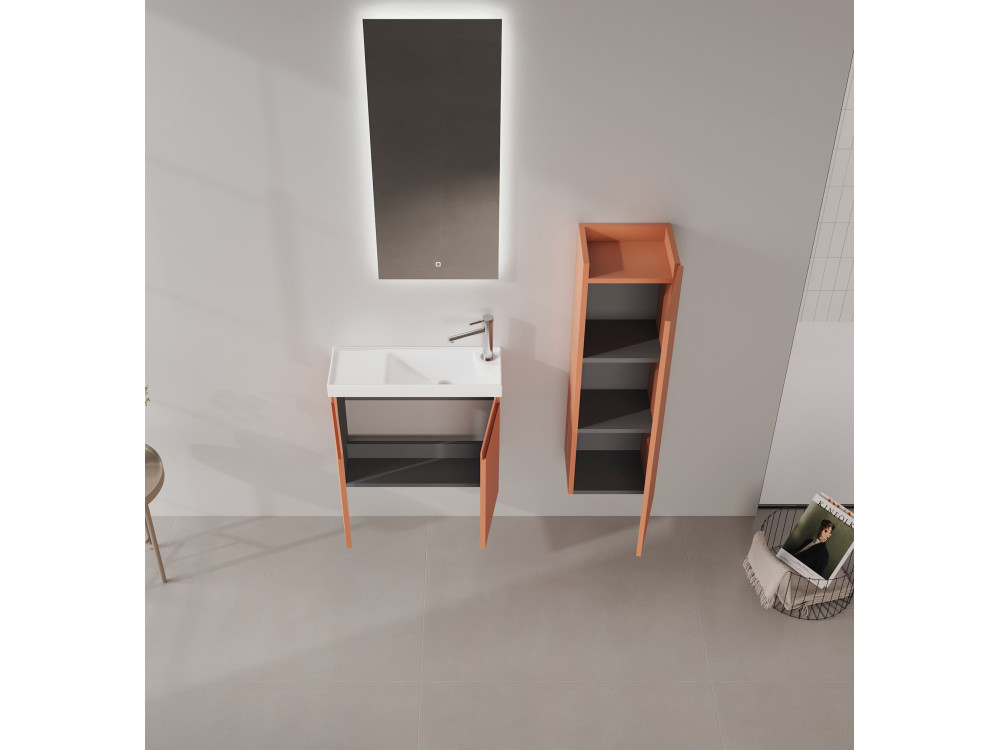 Mueble para lavabo «Ferla 60» - 60 x 22 x 50 cm - Canela mate
