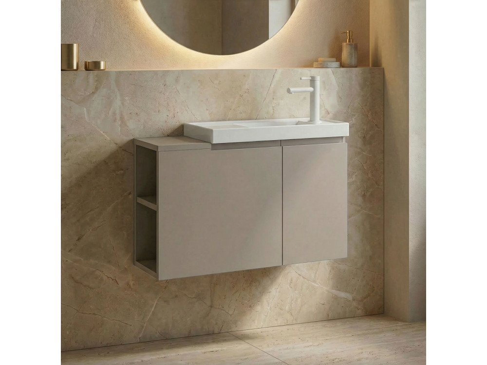 Mueble para lavabo «Ferla 80» - 80 x 22 x 45 cm - Matte Mink