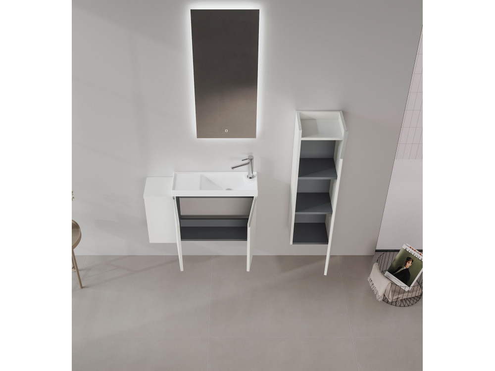 Mueble para lavabo «Ferla 80» - 80 x 22 x 45 cm - Mate Cashmere