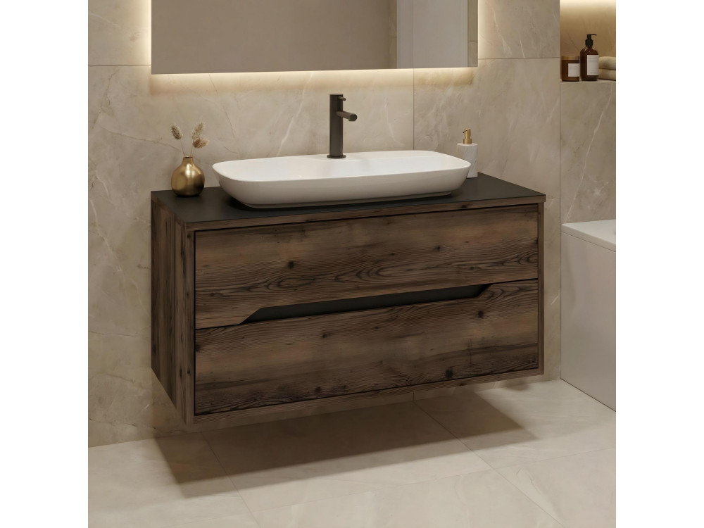 Mueble de lavabo «Galia 100 v2» -  cm - Nogal oscuro