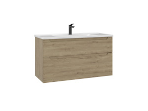 Mueble para lavabo «Messina 100 v2» - 100 x 45 x 55 cm - Roble
