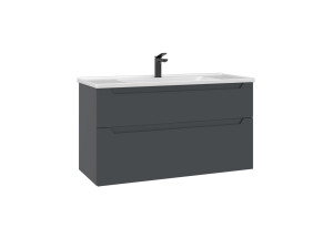 Mueble para lavabo «Messina 100 v2» - 100 x 45 x 55 cm - Antracita mate