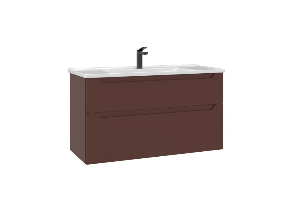 Mueble para lavabo «Messina 100 v2» - 100 x 45 x 55 cm - Rojo mate