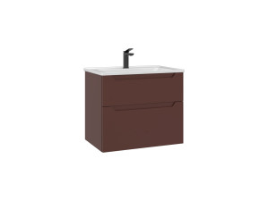 Mueble para lavabo «Messina 65 v2» - 65 x 45 x 55 cm - Rojo mate