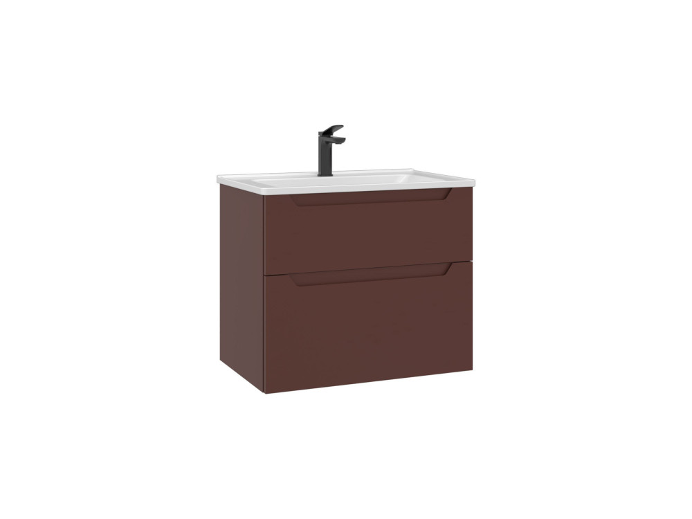 Mueble para lavabo «Messina 65 v2» - 65 x 45 x 55 cm - Rojo mate