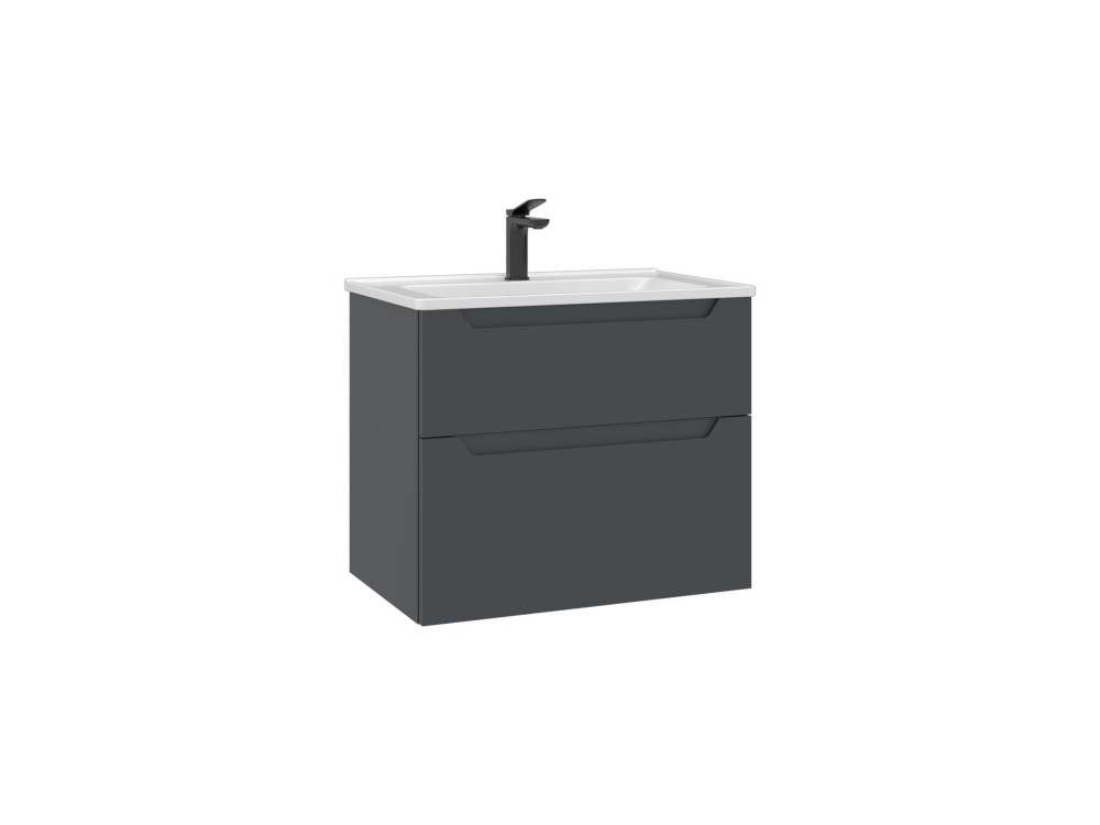 Mueble para lavabo «Messina 65 v2» - 65 x 45 x 55 cm - Antracita mate