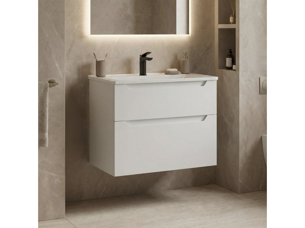 Mueble para lavabo «Messina 65 v2» - 65 x 45 x 55 cm - Blanco mate