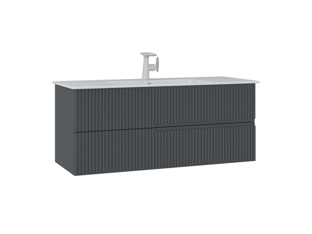Mueble para lavabo «Moonlight 120» - 121 x 51 x 51 cm - Antracita mate