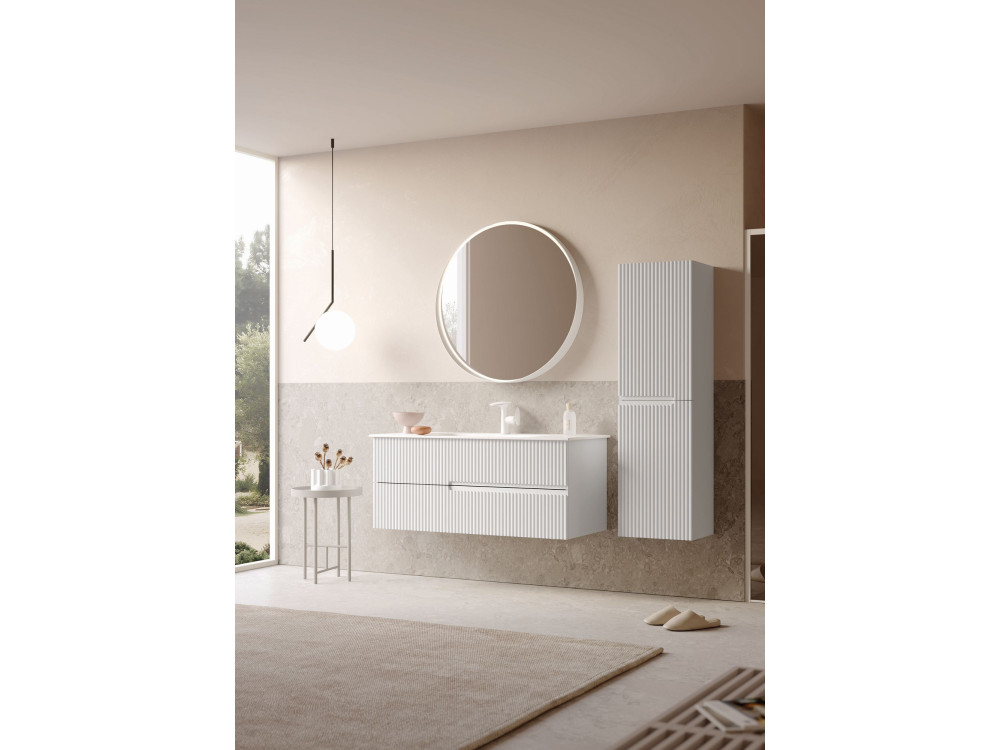 Mueble para lavabo «Moonlight 120» - 121 x 51 x 51 cm - Blanco mate