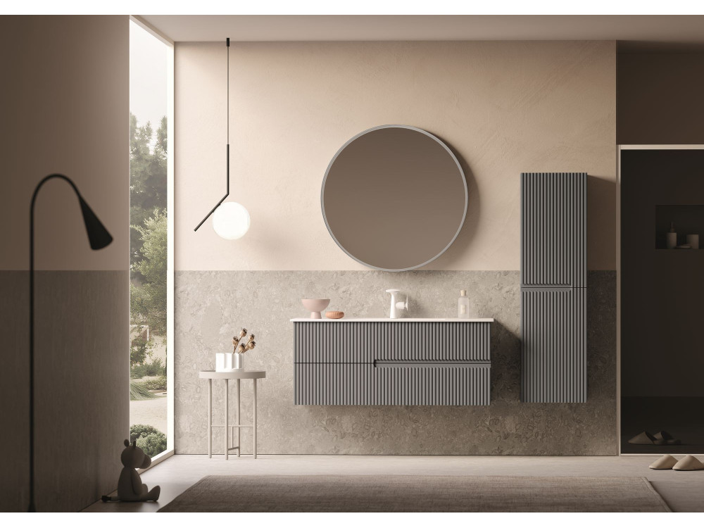 Mueble para lavabo «Moonlight 120» - 121 x 51 x 51 cm - Gris mate