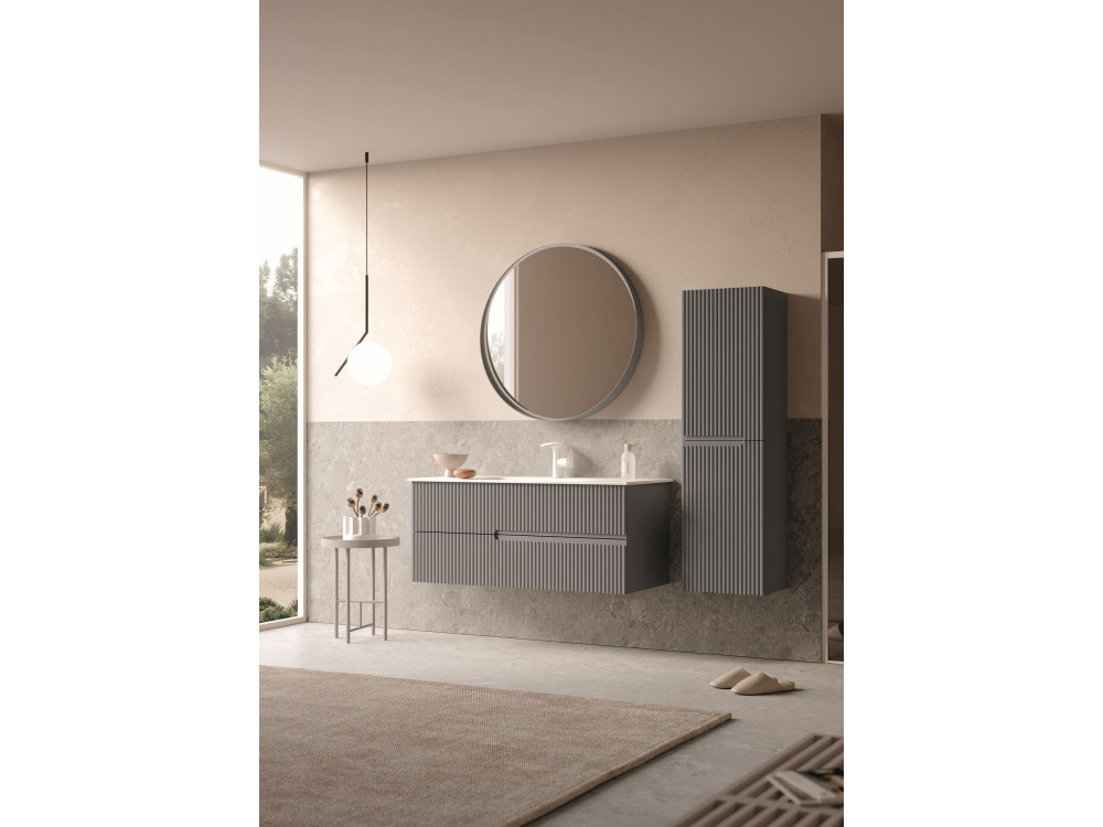 Mueble para lavabo «Moonlight 120» - 121 x 51 x 51 cm - Gris mate
