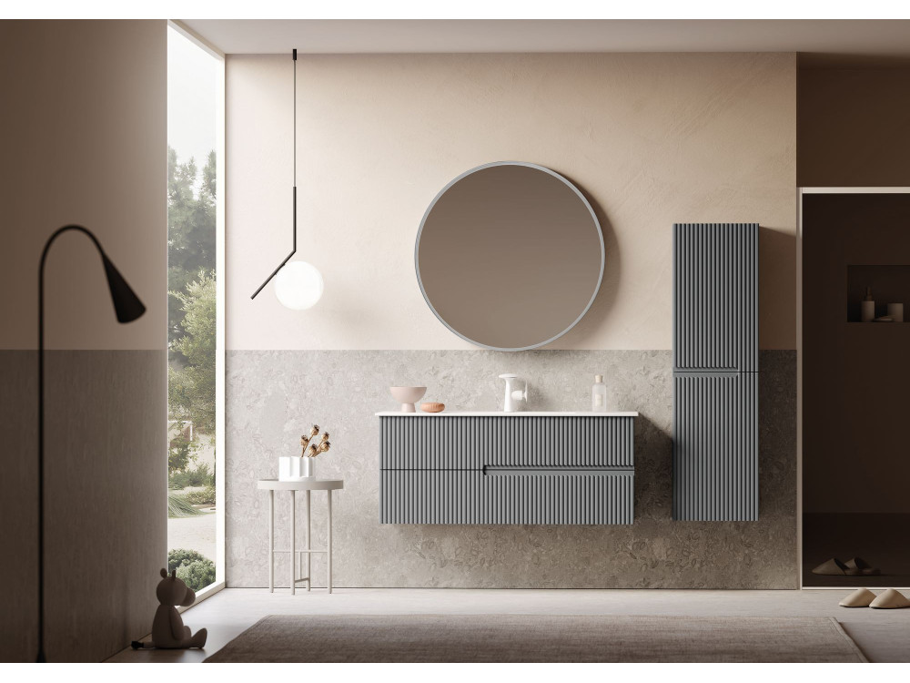 Mueble para lavabo «Moonlight 120» - 121 x 51 x 51 cm - Gris mate