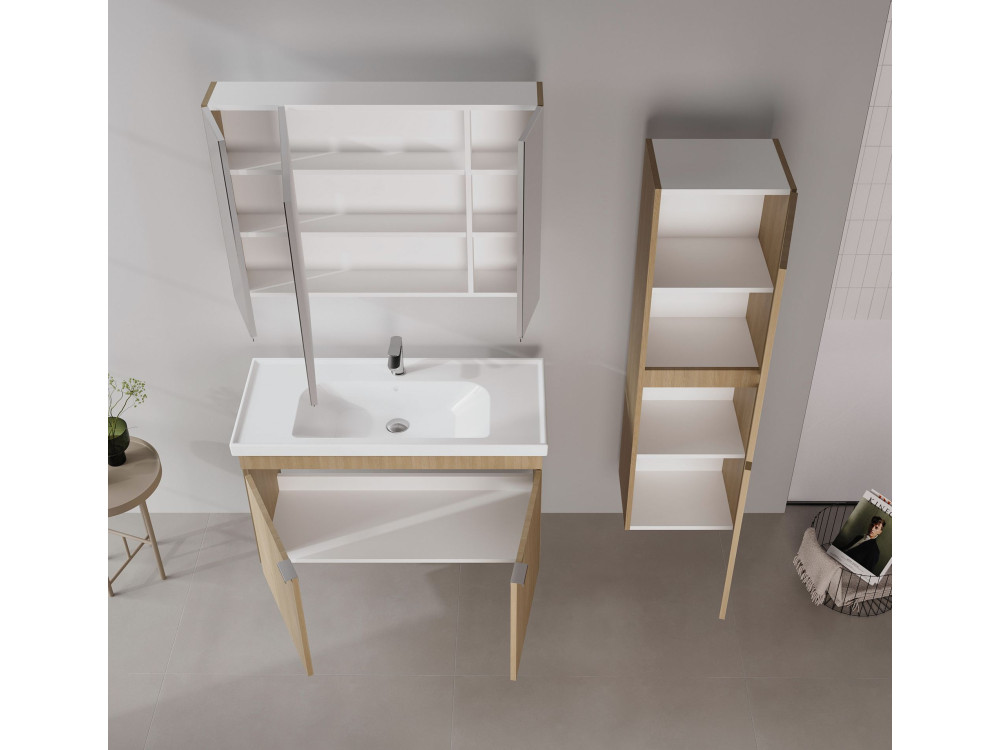 Mueble para lavabo «Desna 100» - 100 x 45 x 58 cm - Roble Sonomo
