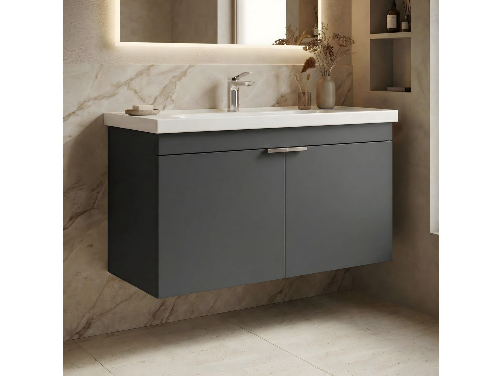 Mueble para lavabo «Desna 100» - 100 x 45 x 58 cm - Antracita mate