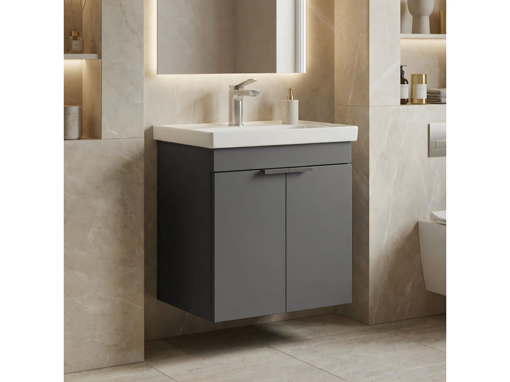 Mueble para lavabo «Desna 50» - 50 x 38 x 58 cm - Antracita mate