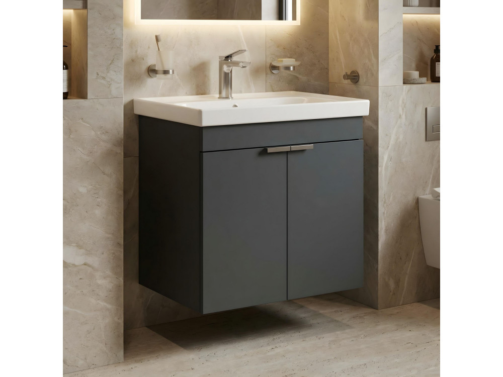 Mueble para lavabo «Desna 60» - 60 x 45 x 58 cm - Antracita mate