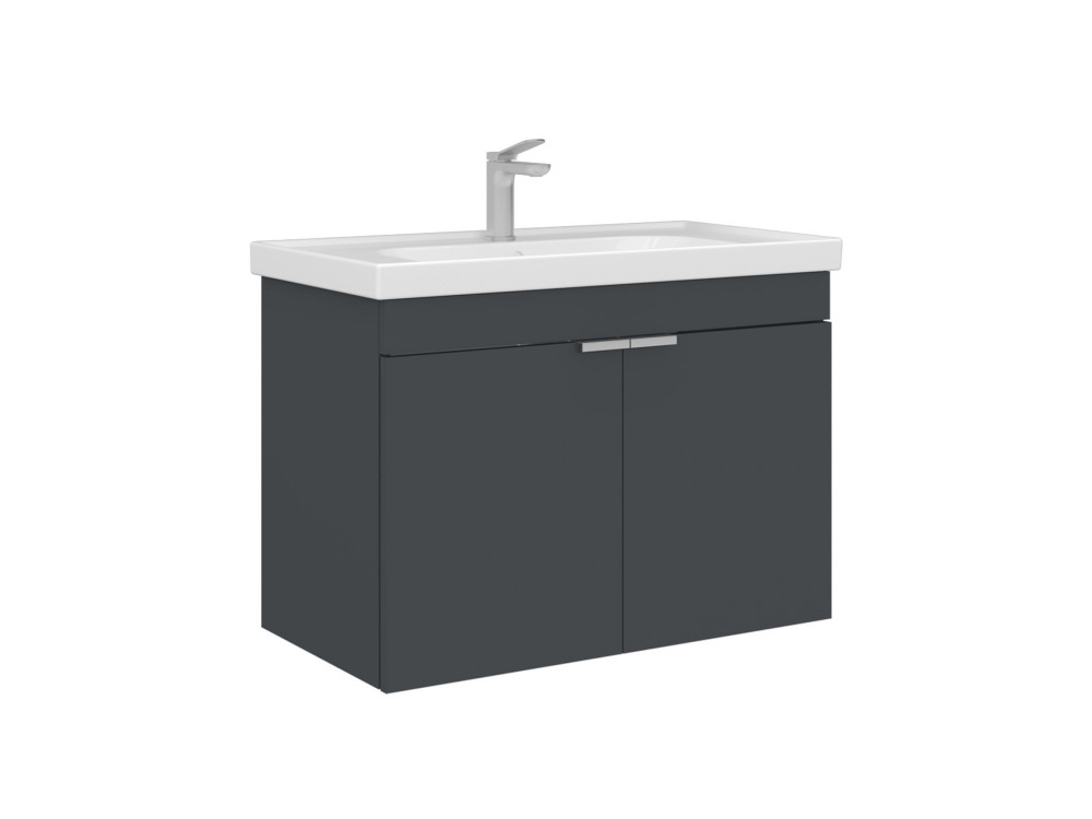 Mueble para lavabo «Desna 80» - 80 x 45 x 58 cm - Antracita mate