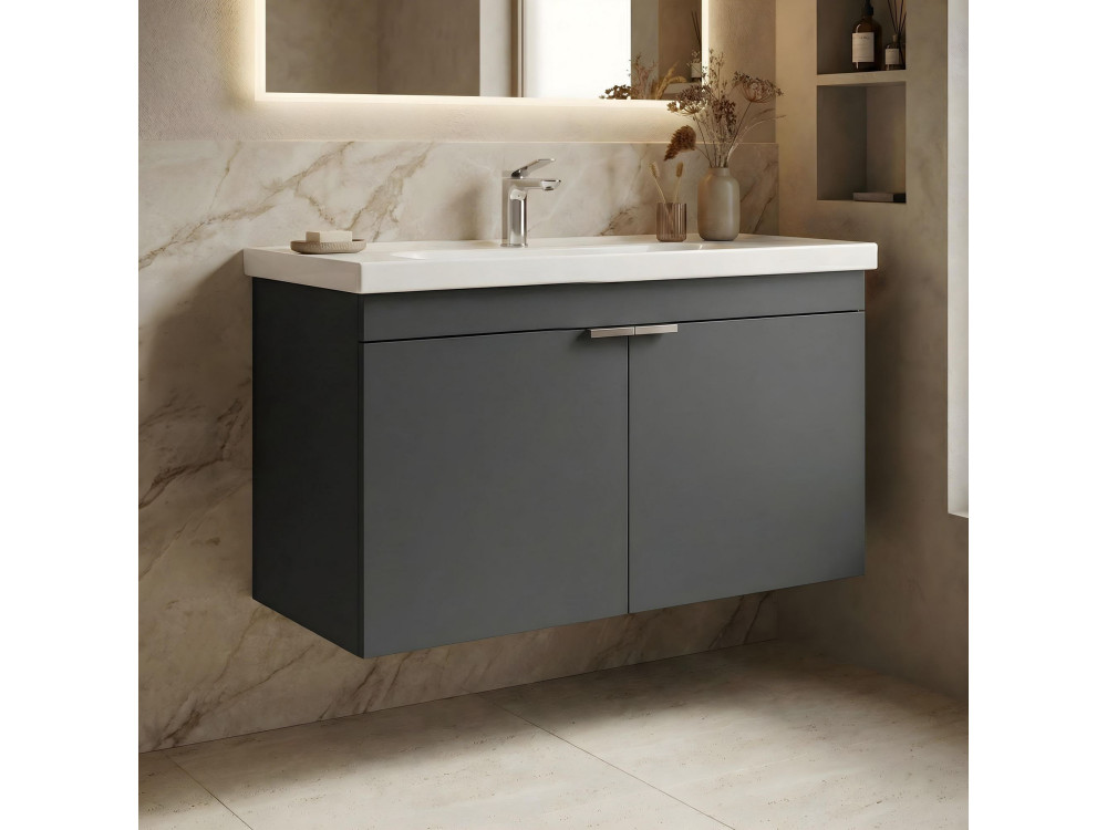 Mueble para lavabo «Desna 90» - 90 x 45 x 58 cm - Antracita mate