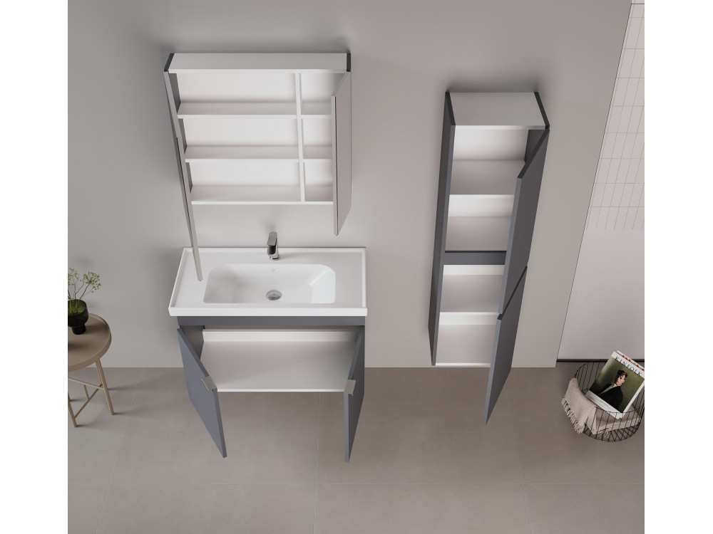 Mueble para lavabo «Desna 90» - 90 x 45 x 58 cm - Antracita mate