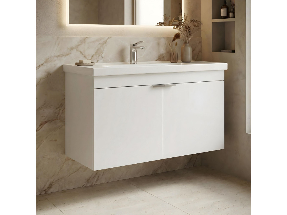 Mueble para lavabo «Desna 90» - 90 x 45 x 58 cm - Blanco mate