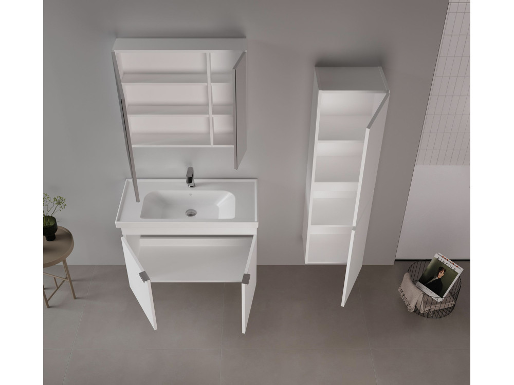 Mueble para lavabo «Desna 90» - 90 x 45 x 58 cm - Blanco mate