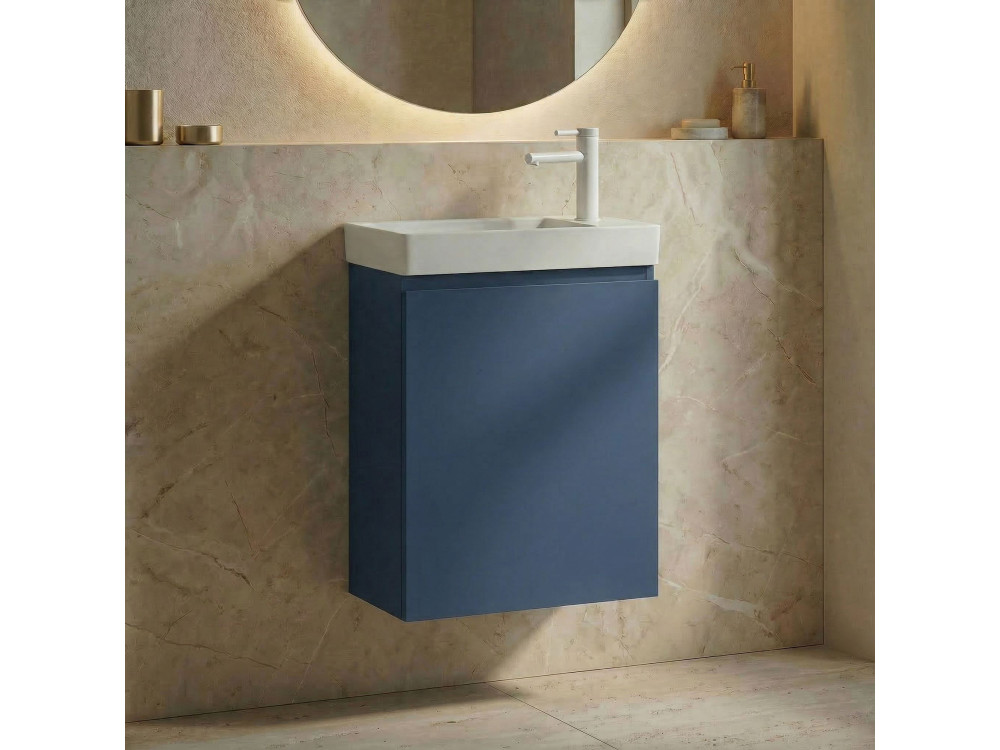 Mueble para lavabo «Ferla 40» - 40 x 22 x 50 cm - Azul petróleo
