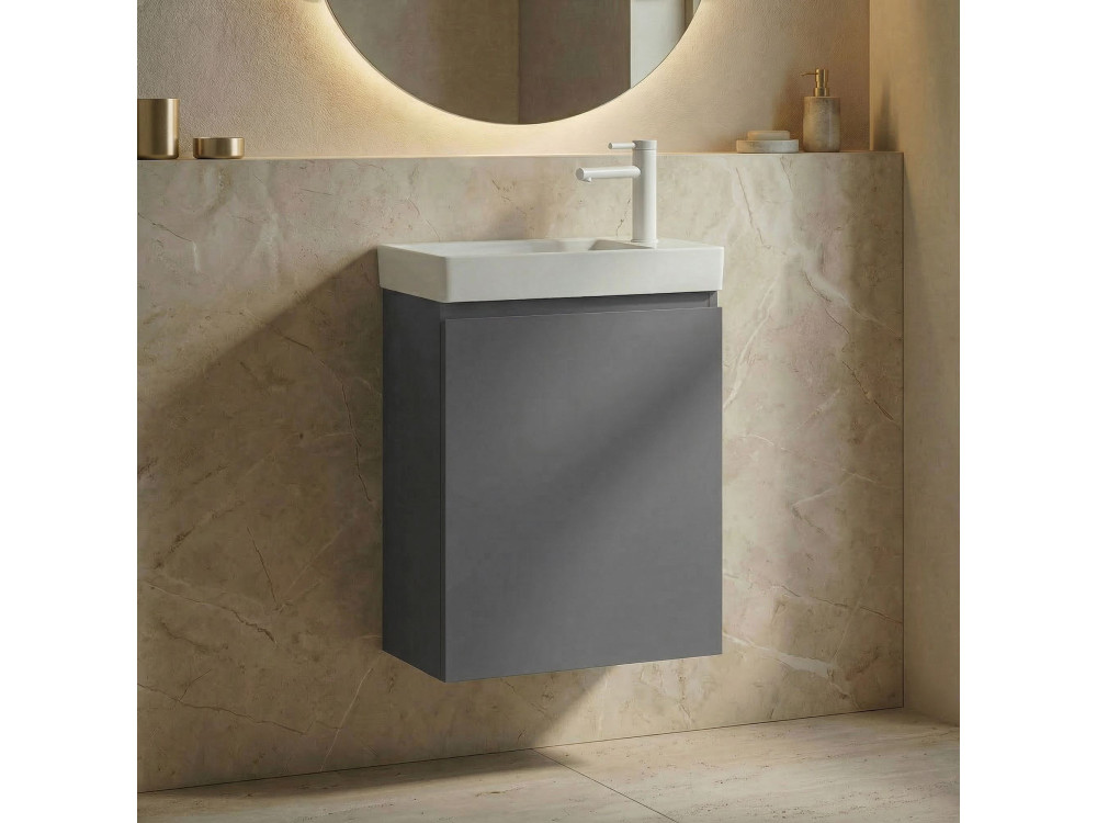 Mueble para lavabo «Ferla 40» - 40 x 22 x 50 cm - Gris mate