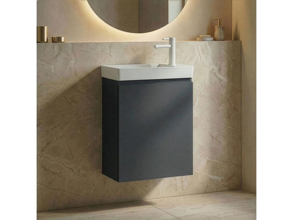 Mueble para lavabo «Ferla 40» - 40 x 22 x 50 cm - Antracita mate