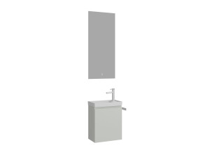 Conjunto de mueble con lavabo y espejo (2 piezas) «Ferla 40» - 40 x 22 x 50 cm - Cachemira mate