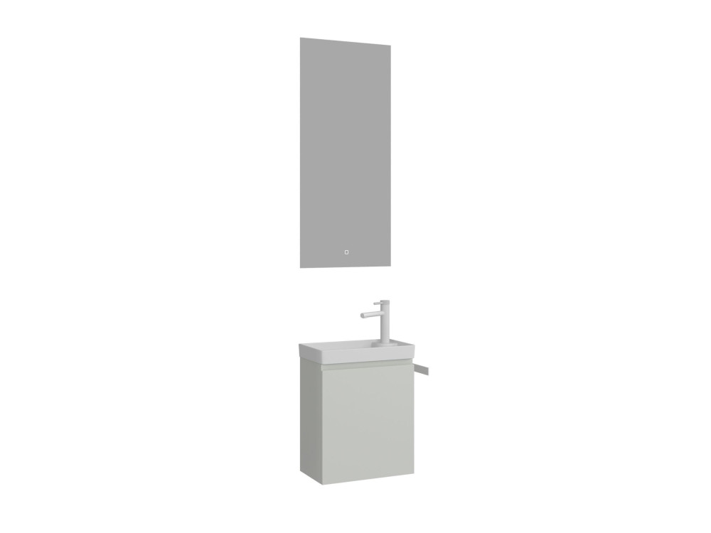Conjunto de mueble con lavabo y espejo (2 piezas) «Ferla 40» - 40 x 22 x 50 cm - Cachemira mate