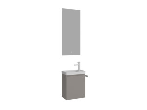 Conjunto de mueble con lavabo y espejo (2 piezas) «Ferla 40» - 40 x 22 x 50 cm - Matte Mink