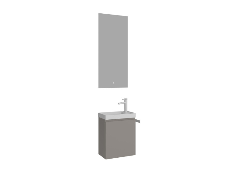 Conjunto de mueble con lavabo y espejo (2 piezas) «Ferla 40» - 40 x 22 x 50 cm - Matte Mink