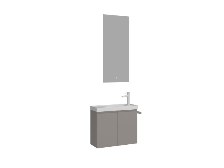 Conjunto de mueble con lavabo y espejo (2 piezas) «Ferla 60» - 60 x 22 x 50 cm - Matte Mink