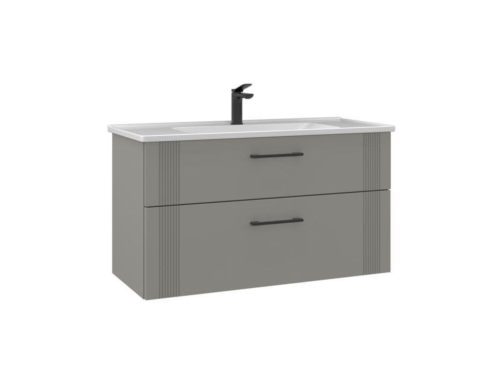 Mueble para lavabo «Bari 100 v2» - 100 x 45 x 55 cm - Mate Cashmere