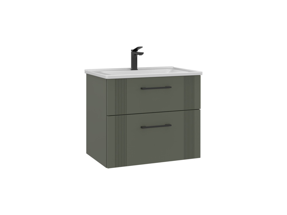 Mueble para lavabo «Bari 65 v2» - 65 x 45 x 55 cm - Verde mate