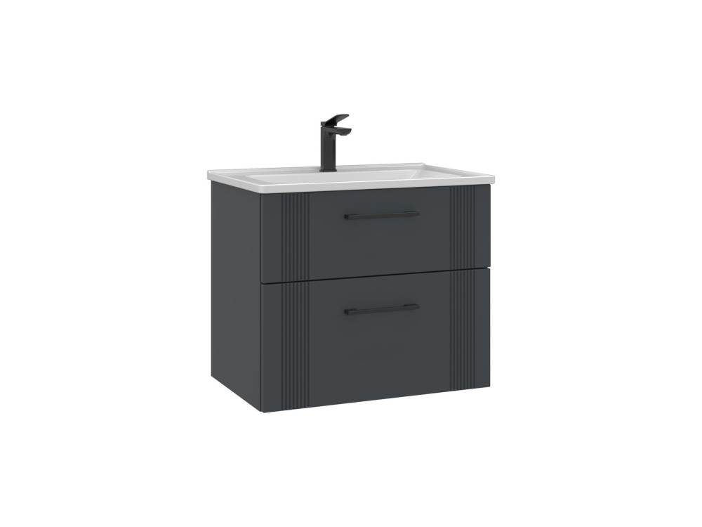 Mueble para lavabo «Bari 65 v2» - 65 x 45 x 55 cm - Antracita mate