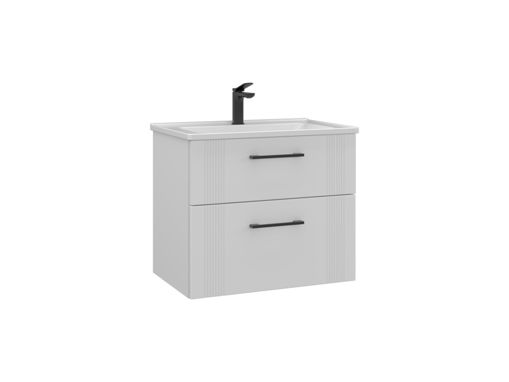 Mueble para lavabo «Bari 65 v2» - 65 x 45 x 55 cm - Blanco mate