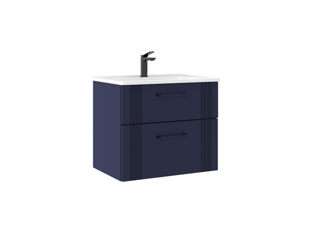 Mueble para lavabo «Bari 65 v2» - 65 x 45 x 55 cm - Azul marino mate