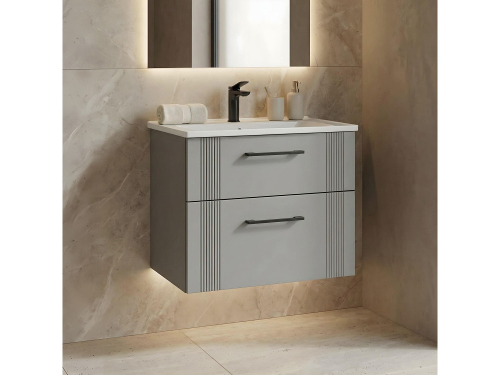 Mueble para lavabo «Bari 65 v2» - 65 x 45 x 55 cm - Mate Cashmere