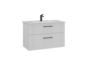 Mueble para lavabo «Bari 85 v2» - 85 x 45 x 55 cm - Blanco mate